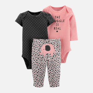 Комплект (боді 2 шт + штанці) Carters 18139910 86 см 650 P Pink (192135962602) ТОП в Кривому Розі