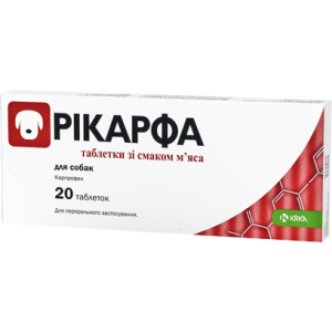 Протизапальний знеболюючий препарат KRKA Рікарфа 20таб по 100 мг (3838989647094) ТОП в Кривому Розі