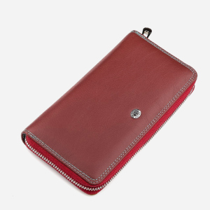 Гаманець ST Leather Accessories 18379 Бордовий ТОП в Кривому Розі