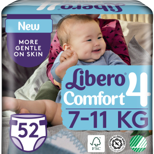 хорошая модель Подгузники Libero Либеро Comfort 4 7-11 кг 52 шт одноразовые (7322541083674)