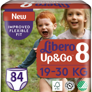 Підгузки-трусики Libero Up&Go 19-30 кг розмір 8 84 шт (7322541481517) в Кривому Розі