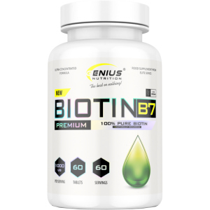 Витамины Genius Nutrition Biotin B7 60 таблеток (7355438599552) лучшая модель в Кривом Роге