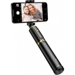 Держатель выдвижной для селфи Baseus Fully Folding + Bluetooth кнопка Stick Gold SUDYZP-D1V лучшая модель в Кривом Роге