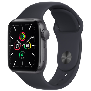 Смарт-часы Apple Watch SE GPS 40mm Space Grey Aluminium Case with Midnight Sport Band (MKQ13UL/A) надежный