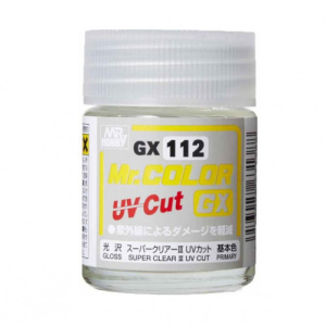 Лак клир Mr. Super Clear Gloss (Глянцевый с УФ защитой) UV Cut GX 112 (18 ml) надежный