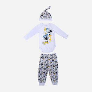 Комплект (боді+штанці+шапочка) Disney Mickey Mouse MC18314 68-74 см Білий (8691109923714) в Кривому Розі