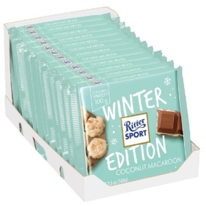 Упаковка молочного шоколада Ritter Sport с начинкой кокос и макаруны 12 шт х 100 г (4000417300607) ТОП в Кривом Роге