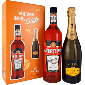 Набор Ликер Dilmoor Aperitivo Spritz 1 л 11% + Вино игристое Valdo Prosecco DOC Extra dry Spumante Bianco 0.75 л сухое белое 11% (91128841088) ТОП в Кривом Роге