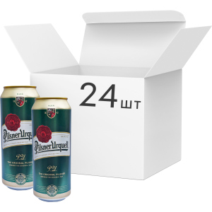 Упаковка пива Pilsner Urquell світле фільтроване 4.4% 0.5 л x 24 шт (8594404000084) в Кривому Розі