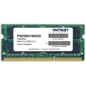 PATRIOT 8 GB SO-DIMM DDR3 1600 MHz (PSD38G16002S) рейтинг