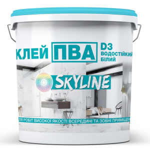 ПВА Клей прочный универсальный водостойкий D3 SkyLine 10 кг рейтинг