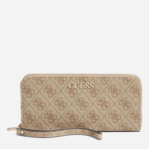 Кошелек женский Guess Alby Slg Large Zip Around SWSS7455460-LTL Темно-бежевый (8000702444293) лучшая модель в Кривом Роге