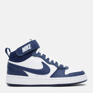 Кеды детские Nike Court Borough Mid 2 (Gs) CD7782-107 38 (5.5Y) 24 см Белые с синим (194953181302) лучшая модель в Кривом Роге