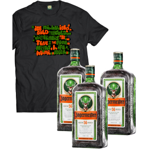 Ликер Jagermeister 0.7 л 35% 3 бутылки (+эксклюзивная футболка) (DESIGN1) p.S (4067700013018_R_S) ТОП в Кривом Роге