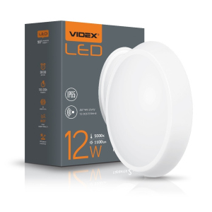 LED світильник IP65 овальний VIDEX 12W 5000K білий сенсорний ТОП в Кривому Розі