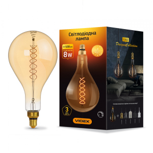 LED лампа VIDEX Filament PS160FASD 8W E27 2200K дімерна бронза лучшая модель в Кривом Роге