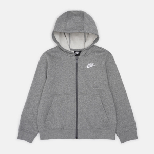 Толстовка детская Nike B NSW Hoodie Fz Club DA5067-091 134-140 см S+ Серая (0194496411294) лучшая модель в Кривом Роге