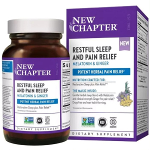 Спокойный безболезненный сон, Restful Sleep + Pain Relief, New Chapter, 30 вегетарианских капсул (727783903433) ТОП в Кривом Роге