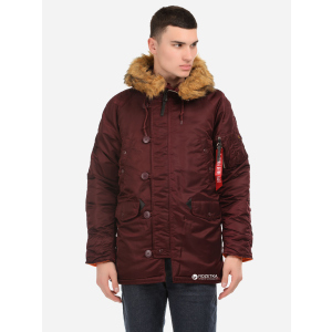 Парку Alpha Industries Slim Fit N-3B Parka 3XL Maroon/Orange надійний