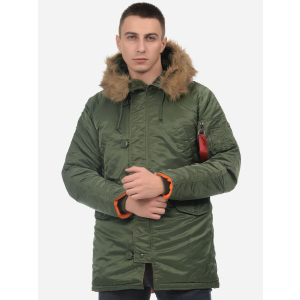 Парка Alpha Industries Slim Fit N-3B Parka L Sage/Orange надежный