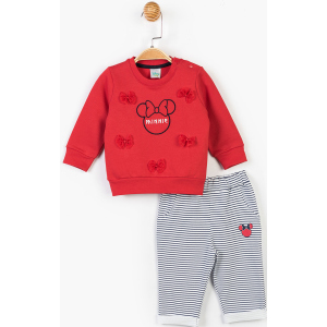 Костюм (світшот + штани) Disney Minnie Mouse MN14646 68-74 см Біло-червоний з чорним (8691109762733)