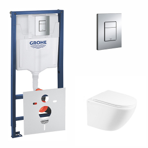 Набор инсталляция 4 в 1 Grohe Rapid SL 38772001 + унитаз с сиденьем Qtap Robin QT1333046ENRW ТОП в Кривом Роге