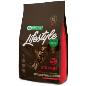 Сухий беззерновий корм для собак Nature's Protection Lifestyle Grain Free Salmon Adult All Breeds 1.5 кг (NPLS45677) (4771317456779) ТОП в Кривому Розі