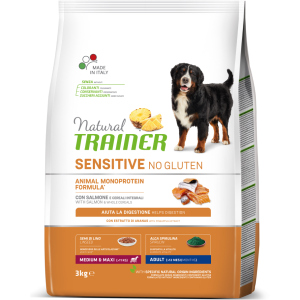 Сухий корм для собак Natural Trainer Dog Sensitive Adult Medium&Maxi з лососем та цільними зернами 3 кг (8059149252452) в Кривому Розі