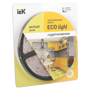 хороша модель Стрічка світлодіодна LED 5м  блістер LSR-3528Y60-4.8-IP65-12V IEK-eco (LSR1-4-060-65-1-05)