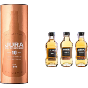 Набір віскі Jura 10 yo 0.7 л 40% + Jura Journey 0.05 л 40% + Jura 12 уо 0.05 л 40% + Jura Seven Wood 0.05 л 40% (2021000072857)