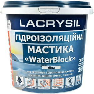 Мастика гідроізоляційна Lacrysil Waterblock 3 кг Біла (170854) ТОП в Кривому Розі