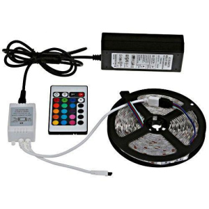 Світлодіодна стрічка SMD 5050 300 LED RGB 5м з пультом та блоком живлення в Кривому Розі