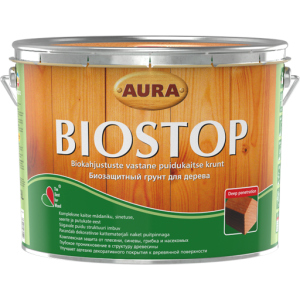 Грунт біозахисний AURA BIOSTOP 9 л, безбарвний - глибокого проникнення, алкидный