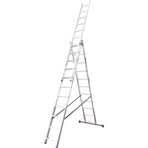хорошая модель Алюминиевая трехсекционная лестница Virastar Triomax 3х11 ступеней (VTL311)