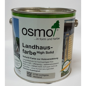 Непрозрачная краска для наружных работ OSMO LANDHAUSFARBE 2735 – (дымчато-серая) 2.5 л. лучшая модель в Кривом Роге