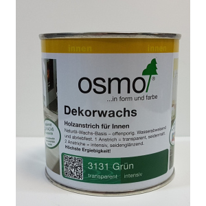 хорошая модель Цветное масло OSMO DEKORWACHS Intensive töne 3131 – зеленое (~RAL 6029) 0.375 л.