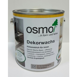 Цветное масло OSMO DEKORWACHS Transparente töne 3119 – (серый шелк) 0.125 л. надежный