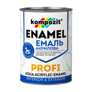 Эмаль акриловая Kompozit PROFI 10л Коричневая глянцевая