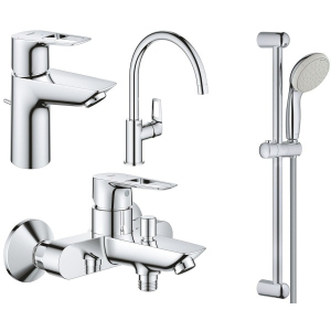 Набір змішувачів Grohe BauLoop NEW 123225KE (22054001 + 23602001 + 31232001 + 27598001) ТОП в Кривому Розі