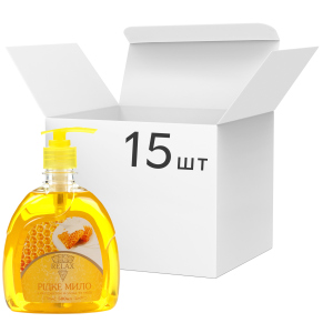 Упаковка рідкого мила Relax з екстрактом меду та молока 500 мл х 15 шт (4820174691387_1) краща модель в Кривому Розі