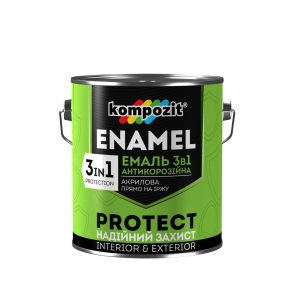 Емаль антикорозійна Kompozit 3в1 PROTECT (0.75 кг) Синя (RAL 5010) ТОП в Кривому Розі