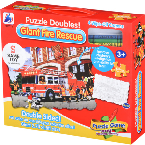 Пазл-раскраска Same Toy Пожарная машина 50 элементов (2038Ut) лучшая модель в Кривом Роге