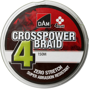 Шнур DAM Crosspower 4-Braid 150 м 0.10 мм 4.5 кг Зелений (66575) ТОП в Кривому Розі