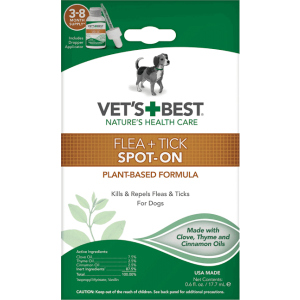 Краплі Vet's Best Flea&amp;Tick Spot On від бліх та кліщів для собак 17.7 мл (vb10472) в Кривому Розі