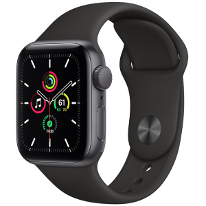 Смарт-часы Apple Watch SE GPS 40mm Space Grey Aluminium Case with Black Sport Band (MYDP2UL/A) краща модель в Кривому Розі