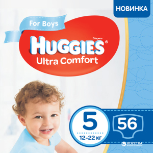 Підгузки Huggies Ultra Comfort 5 Mega для хлопчиків 56 шт (5029053543635) краща модель в Кривому Розі