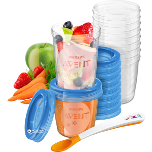 Контейнери Philips AVENT для зберігання продуктів 10 х 240 мл + 10 x 180 мл (SCF721/20) краща модель в Кривому Розі