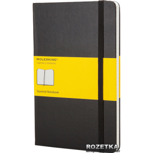 Нотатник Moleskine Classic 13 х 21 см 240 сторінок у клітку Чорна (9788883701139) краща модель в Кривому Розі