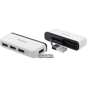 USB концентратор Belkin USB 2.0 4 порти Білий (F4U021bt) в Кривому Розі