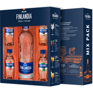 Горілка Finlandia 0.5 л 40% + 4 смакові мініатюри (5099873703182) краща модель в Кривому Розі